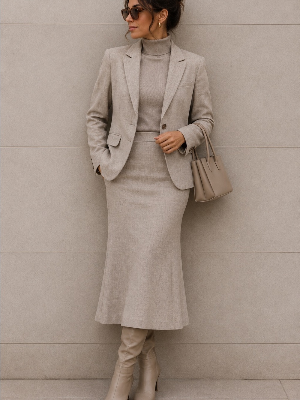 Banana Republic Light Taupe Women's Blazer - Neutral Beige size 6